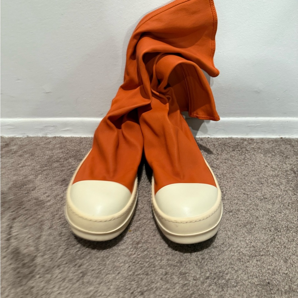Women's Rick Owens Orange Slip-On Shoes